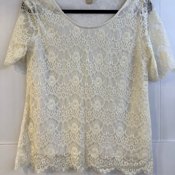 Banana Republic Tops - Banana Republic Cream Lace Blouse